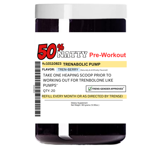 50% Natty Pre-Workout Trenabolic Pump Tren-Berry Flavor